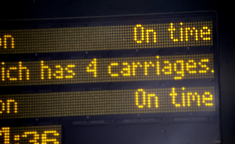 Train departure board